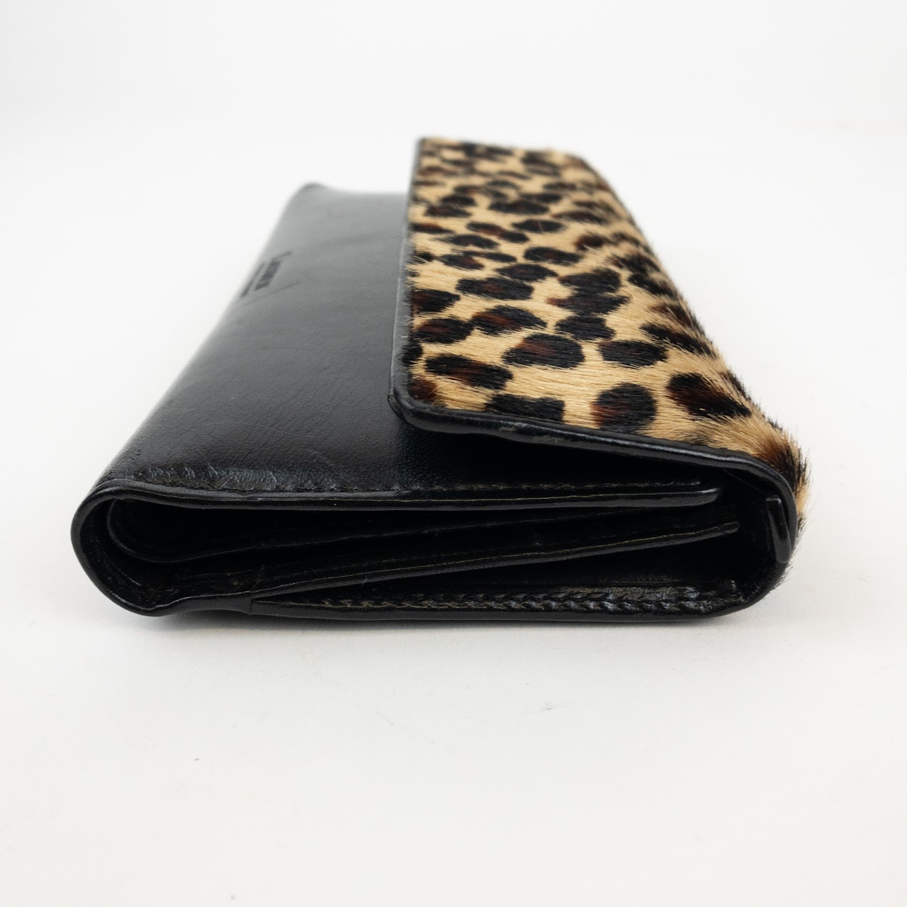 Lauren by Ralph Lauren Leopard Pony Hair and Leather Wallet