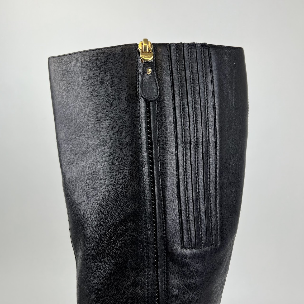 Salvatore Ferragamo Black Knee High Boots