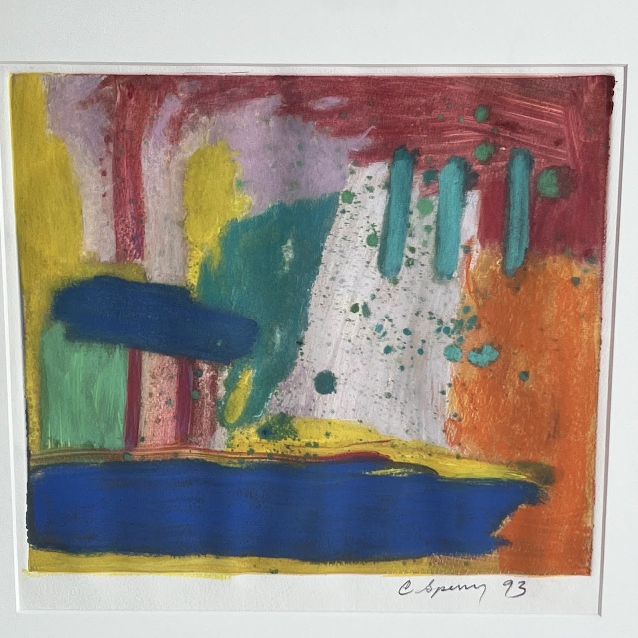 Claudia Sperry Signed Plate Monotype, 1993