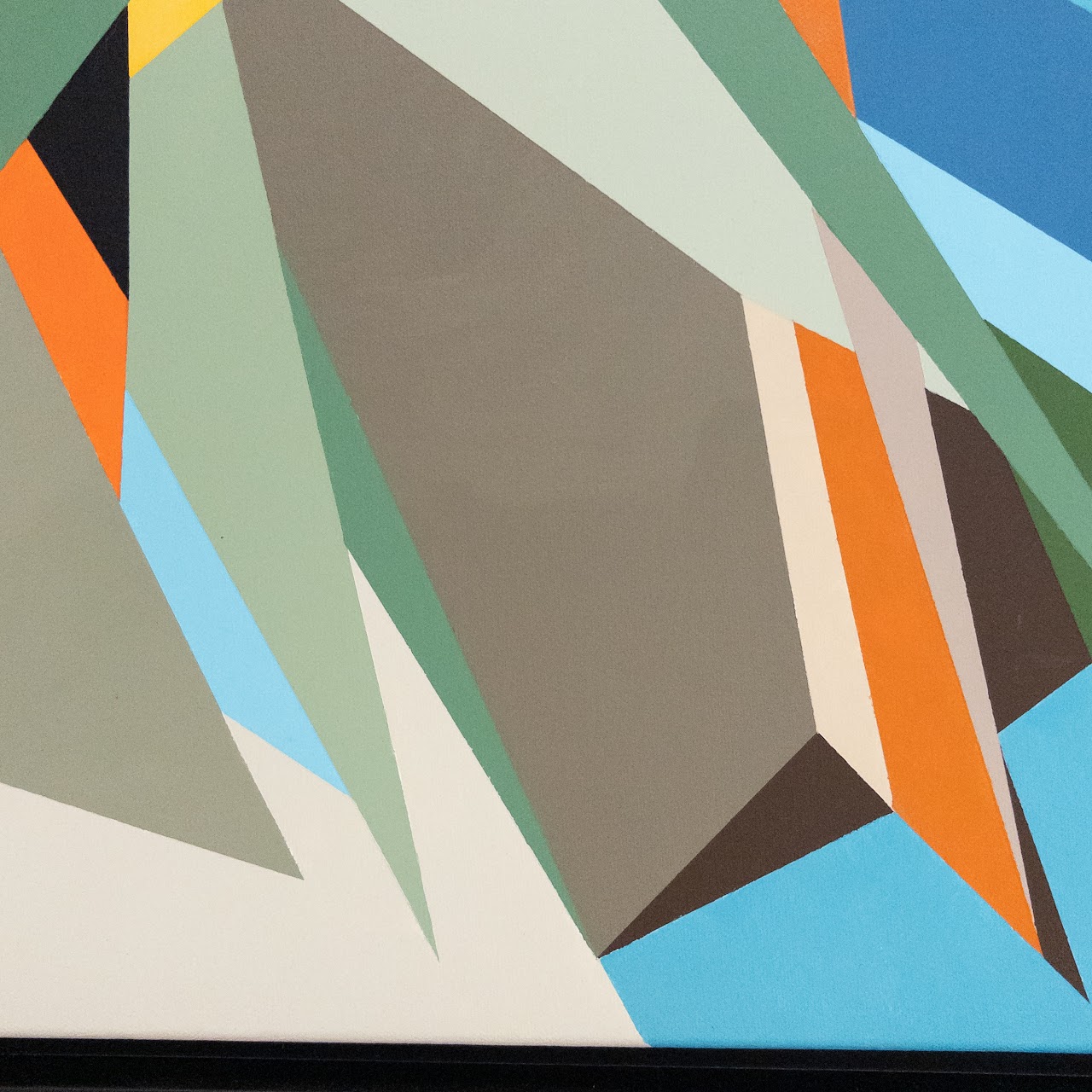 Kate Dougherty 'Geometric #4' Signed Hard Edge Painting