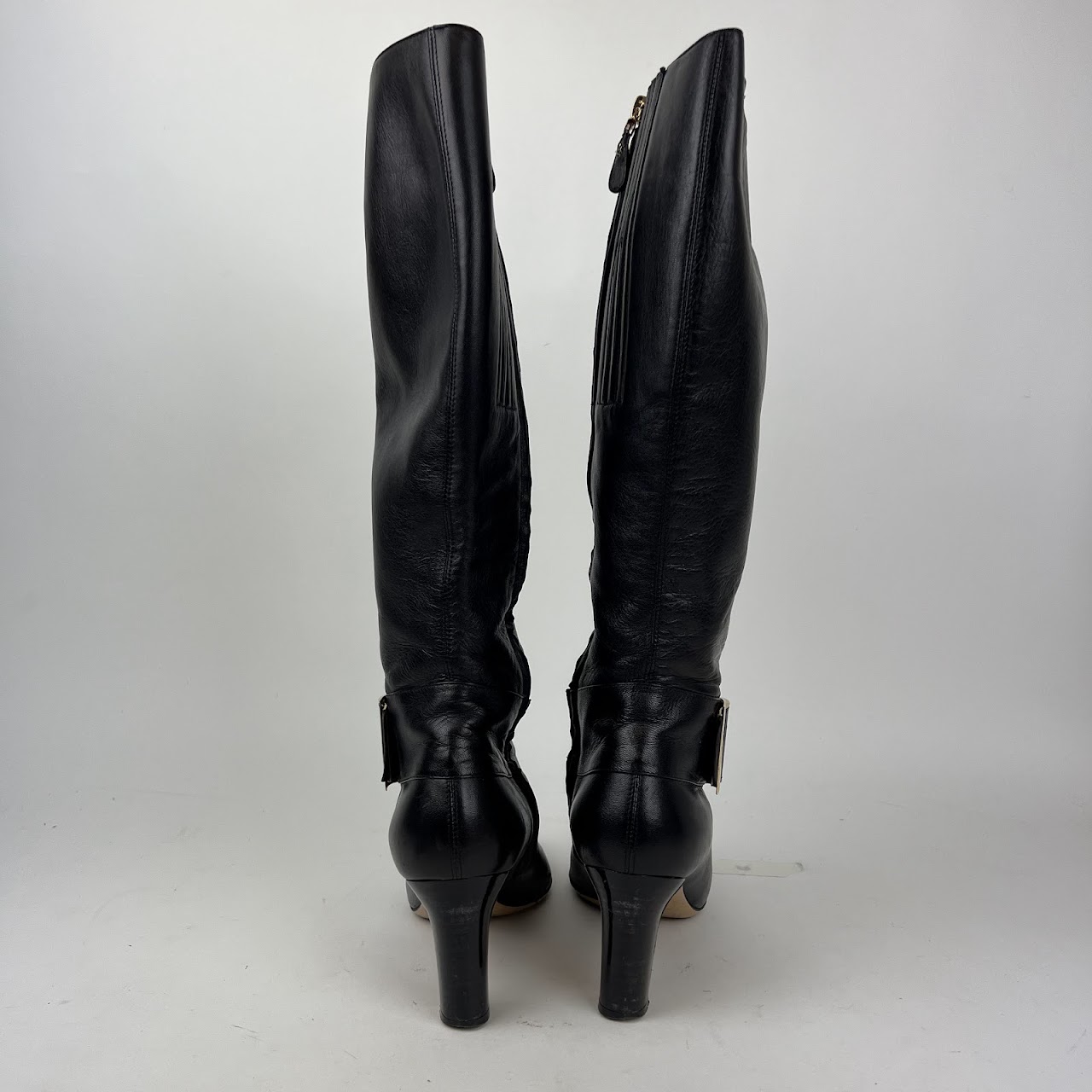 Salvatore Ferragamo Black Knee High Boots