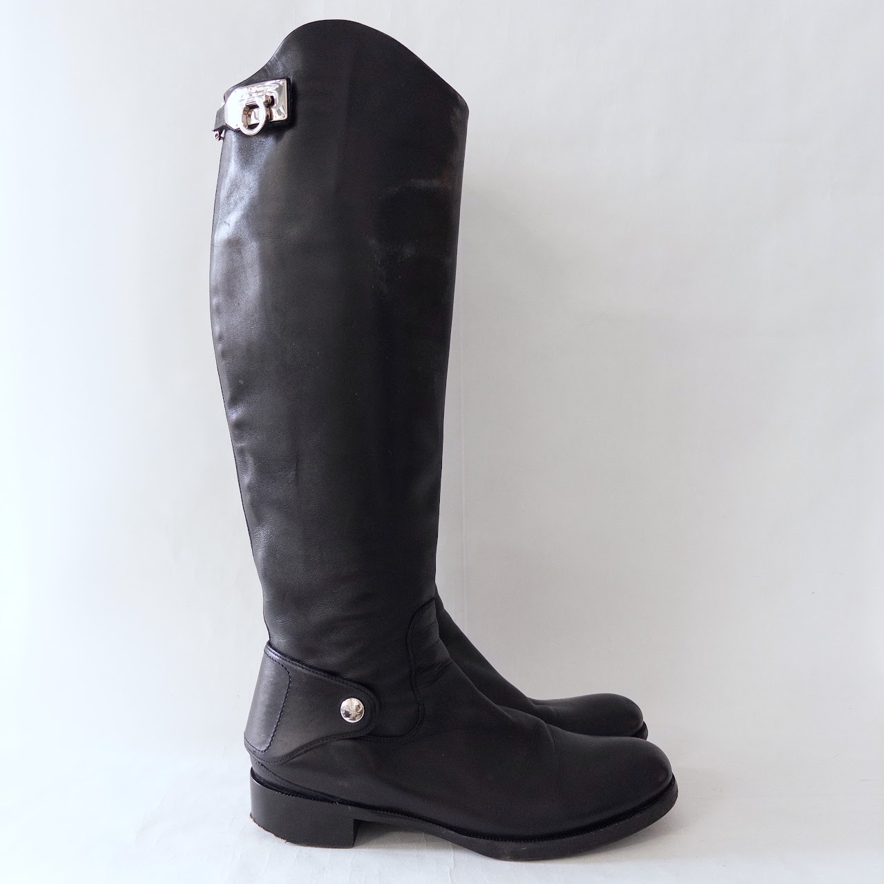 Salvatore Ferragamo Knee-High Riding Style Boots