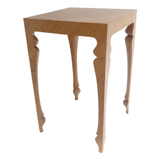 Oak Louis Silhouette Accent Table