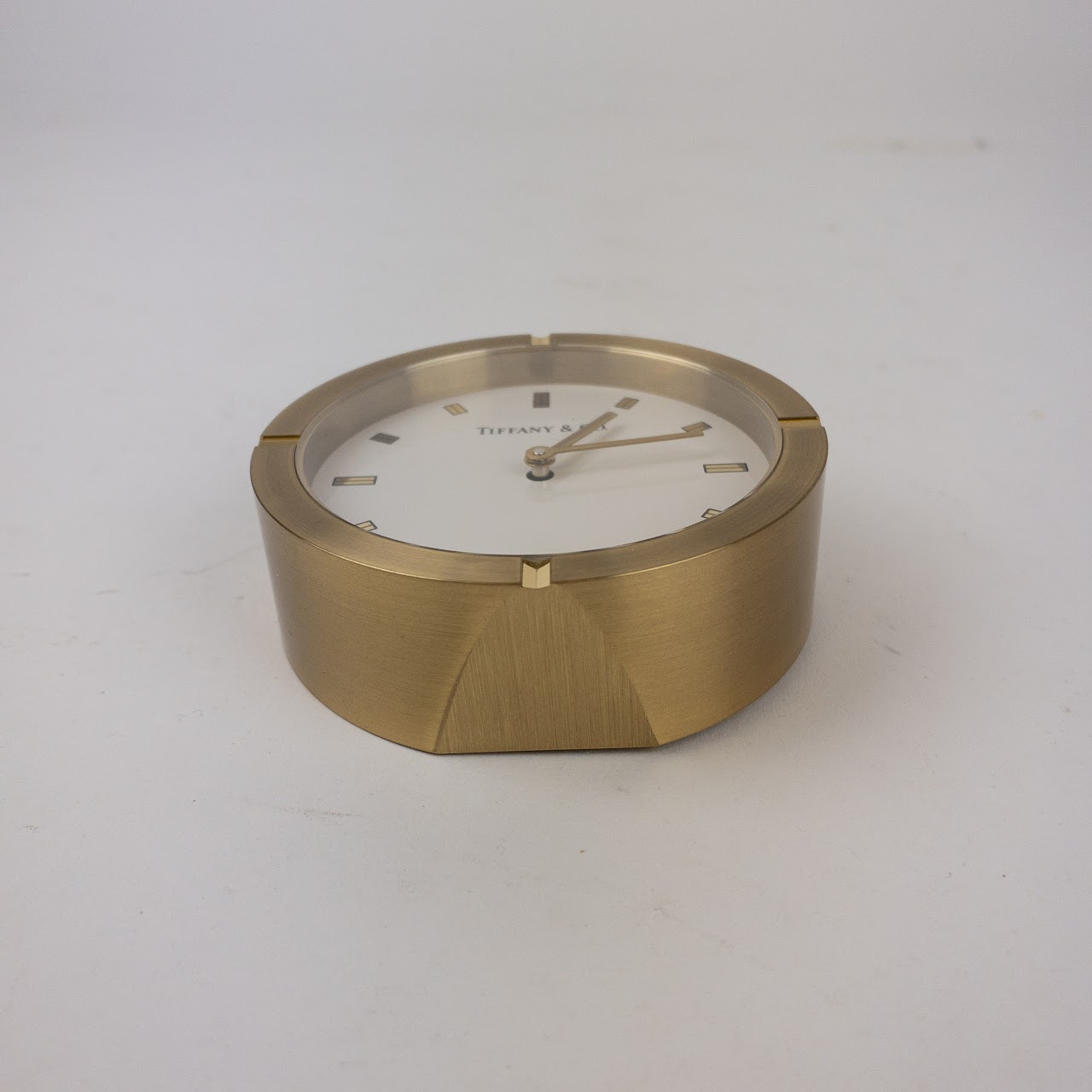 Tiffany & Co. Brass Desk Clock