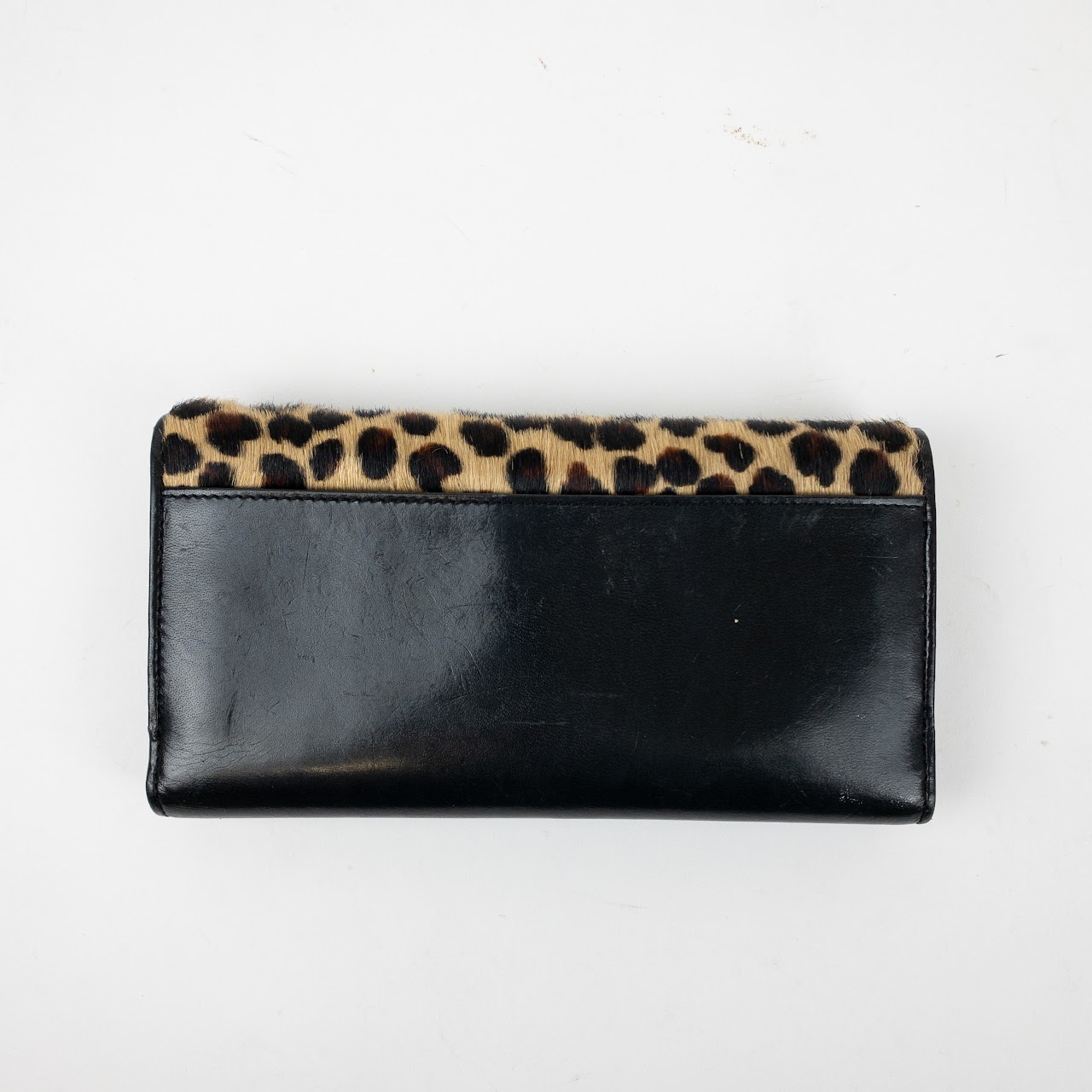 Lauren by Ralph Lauren Leopard Pony Hair and Leather Wallet