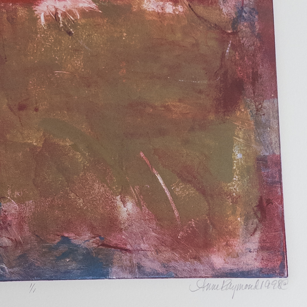 Anne Raymond 'July Morning III' Signed Contemporary Abstract Monotype