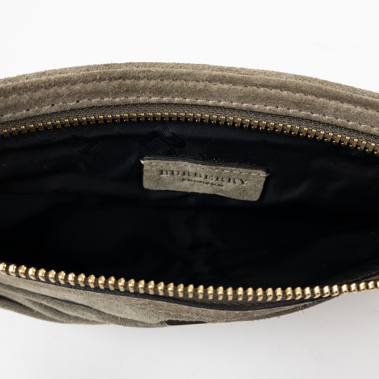 Burberry Prorsum Ruched Suede Wristlet