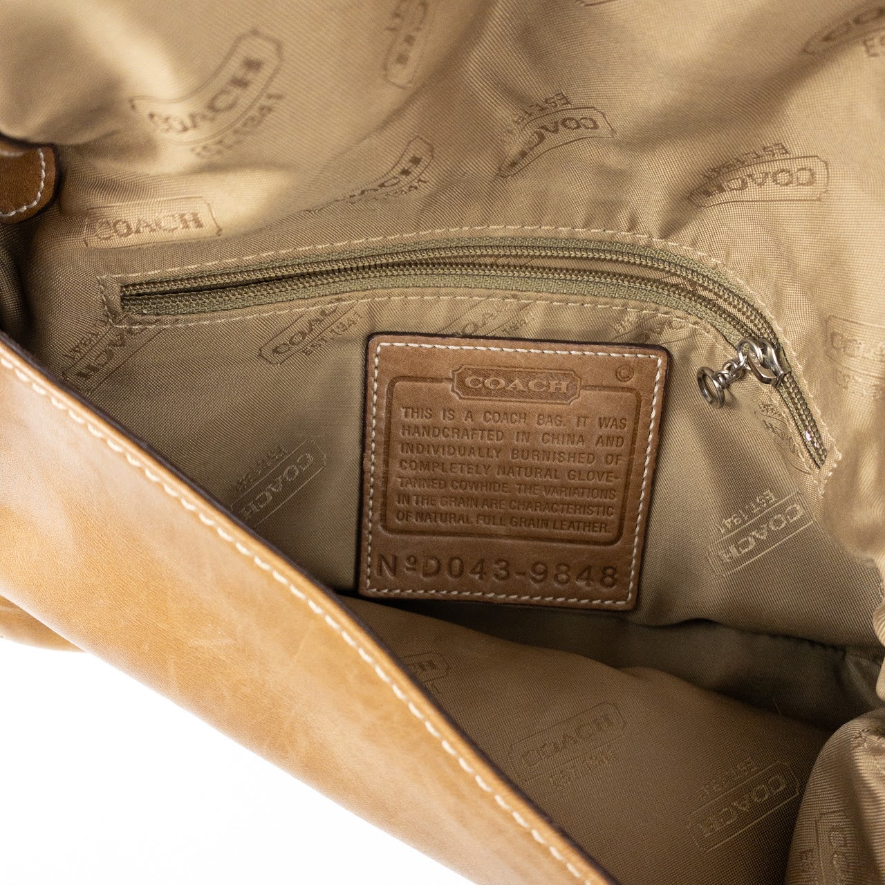 Coach Vintage Tan Leather Shoulder Bag