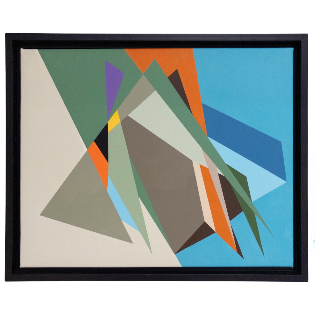 Kate Dougherty 'Geometric #4' Signed Hard Edge Painting