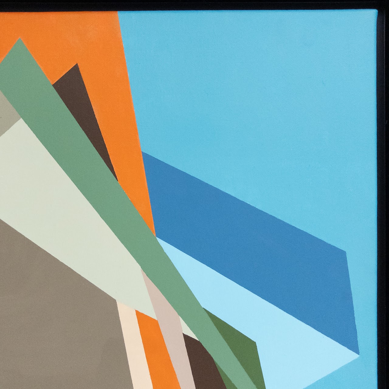 Kate Dougherty 'Geometric #4' Signed Hard Edge Painting