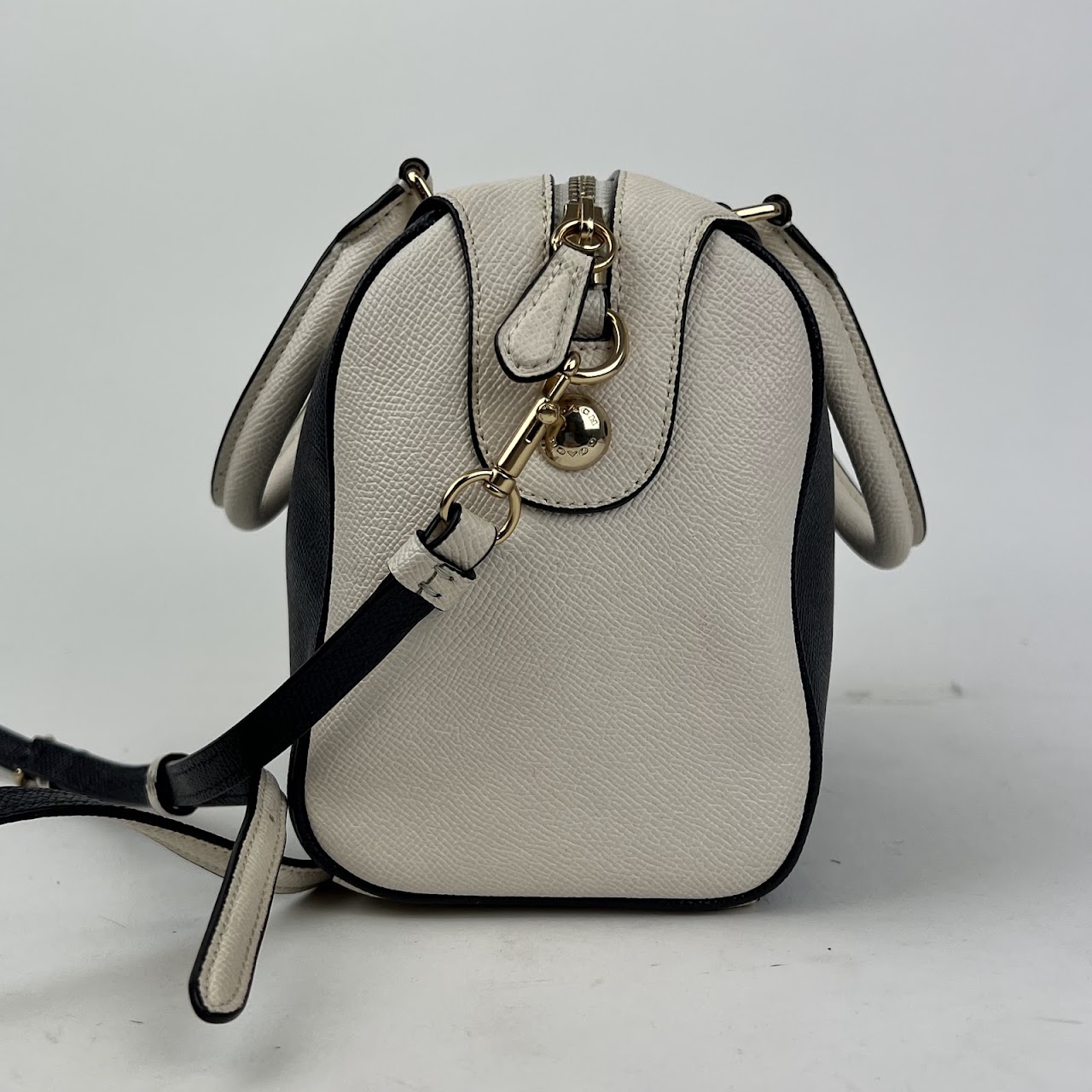 Coach Blue and Ivory Colorblock  Bennett Satchel