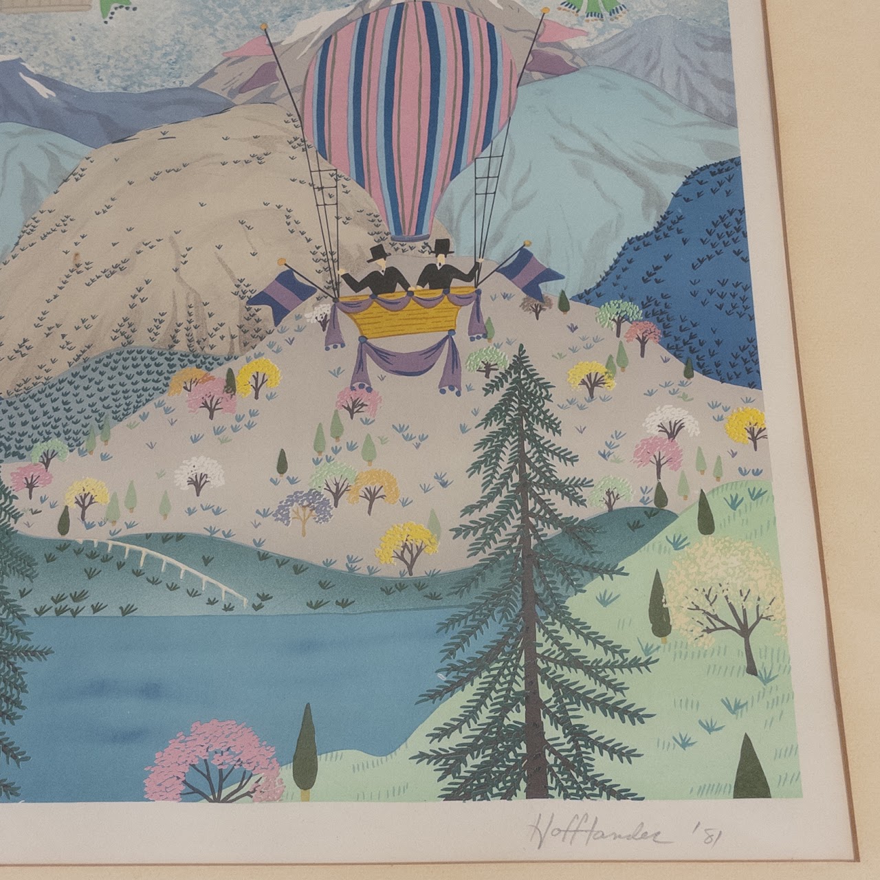 Jack Hofflander 'Rocky Mountain Balloons' Signed Lithograph, 1981