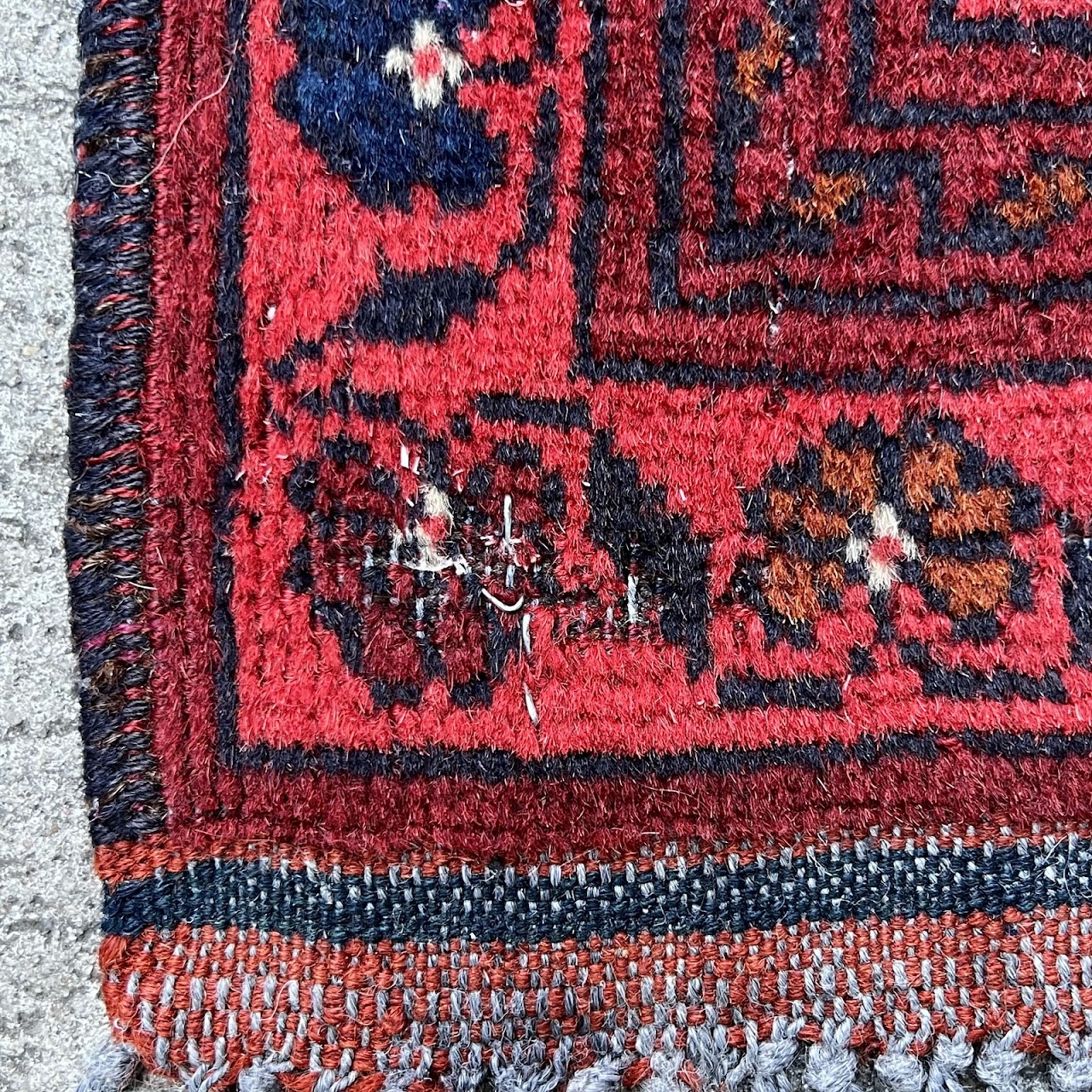 Afghan Wool Medallion Narrow Runner