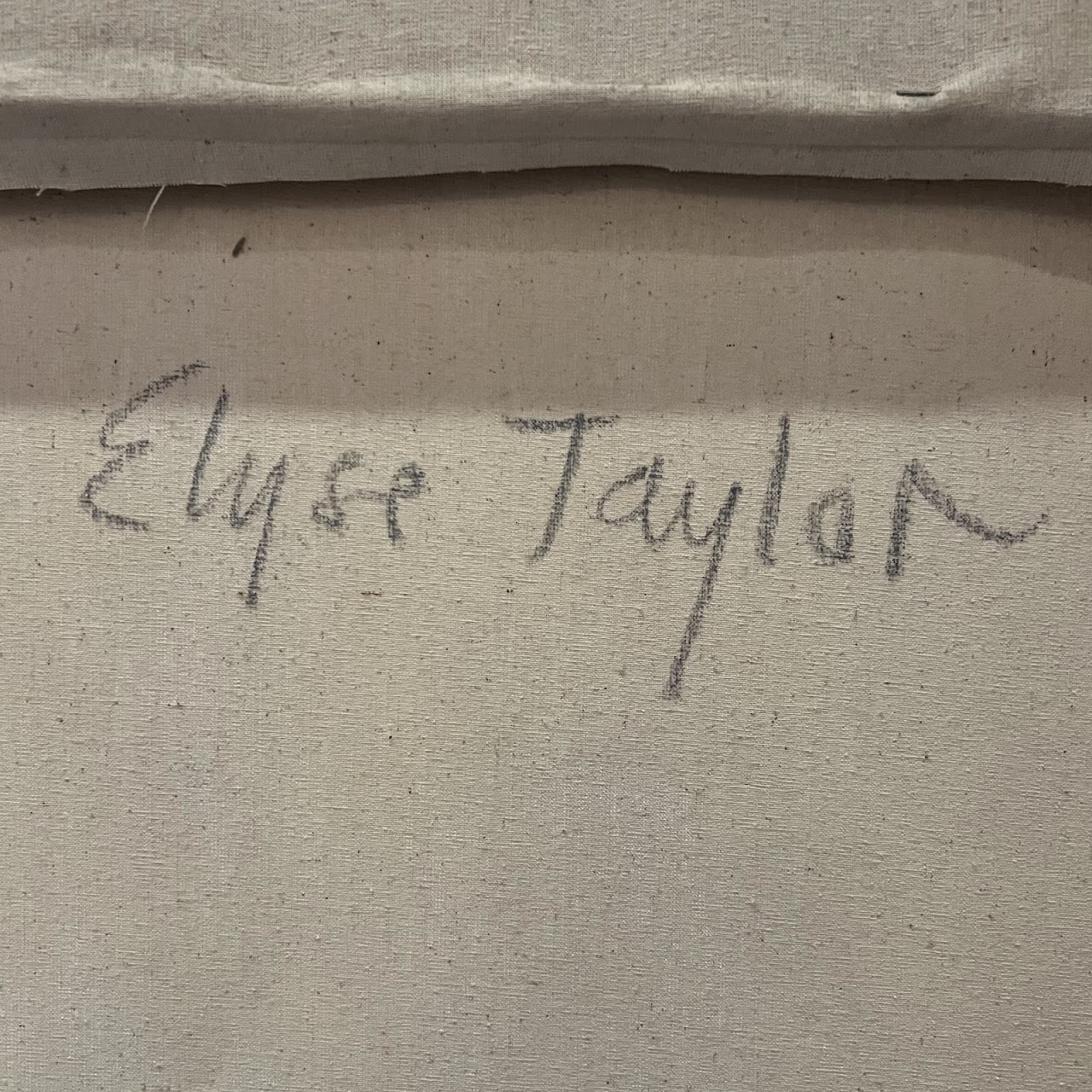 Elyse Taylor Newspaper Wrapped Blocks Signed Oil Painting