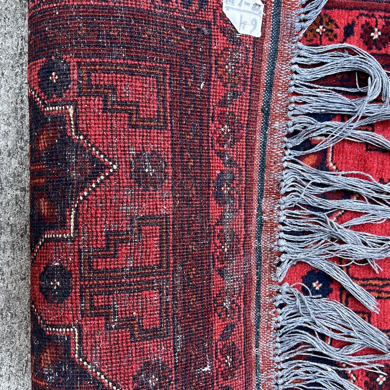 Afghan Wool Medallion Narrow Runner