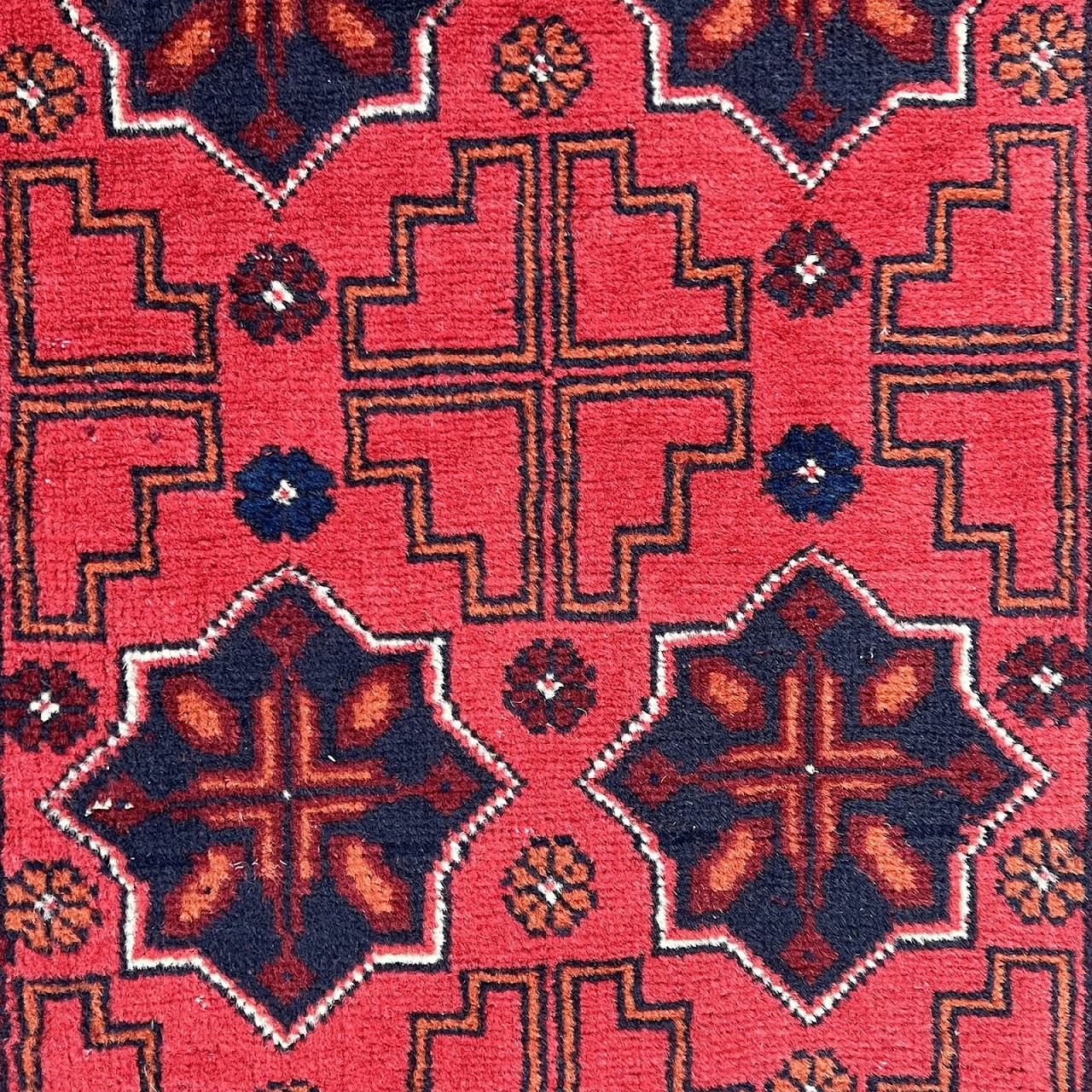 Afghan Wool Medallion Narrow Runner