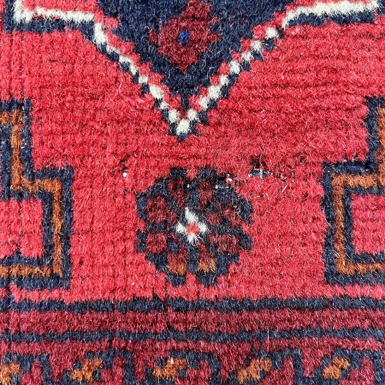 Afghan Wool Medallion Narrow Runner