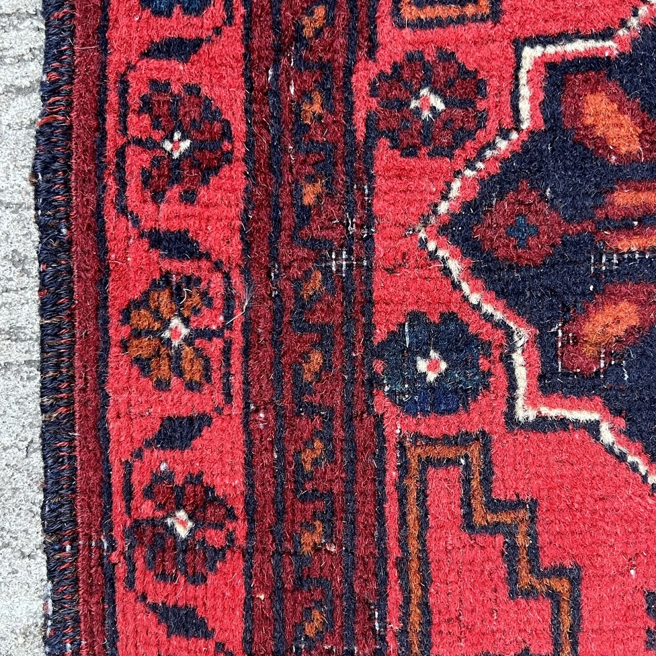 Afghan Wool Medallion Narrow Runner