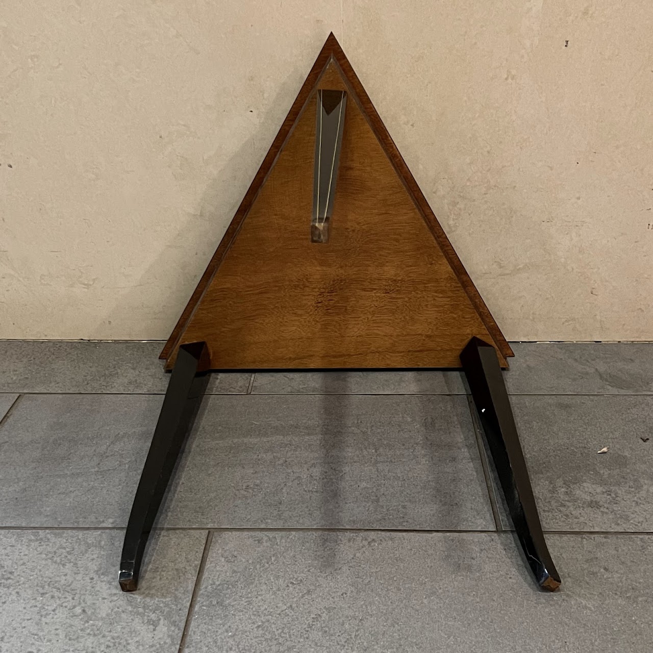 Italian Marquetry Inlaid Triangular Music Table Trio