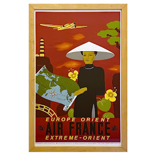 After Lucien Boucher Air France Re-Edition Lithograph Travel Poster