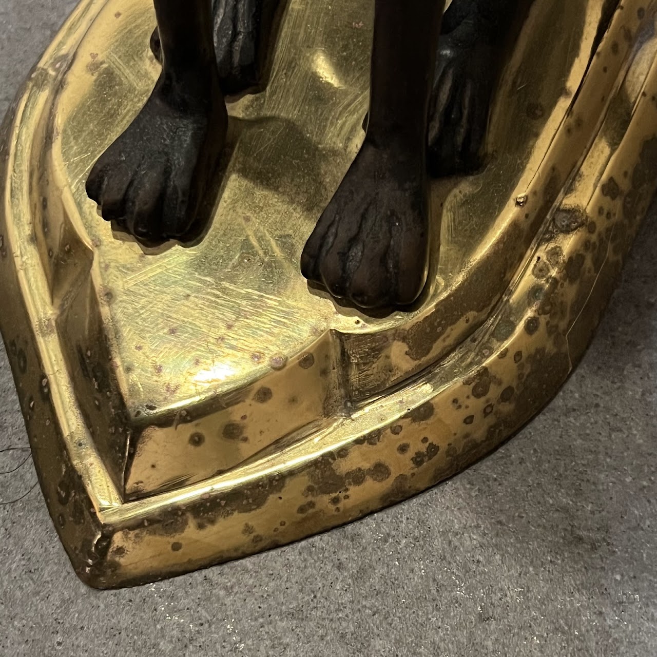 Maitland Smith Mid-Century Bronze Greyhound Cocktail Table Base