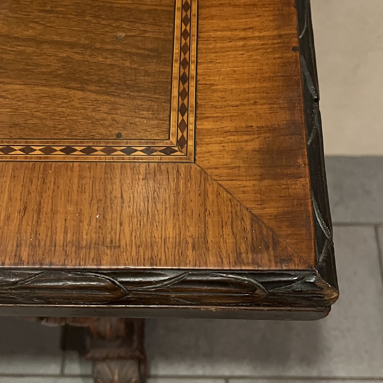 Renaissance Revival Walnut Trestle Base Convertible Buffet and Dining Table