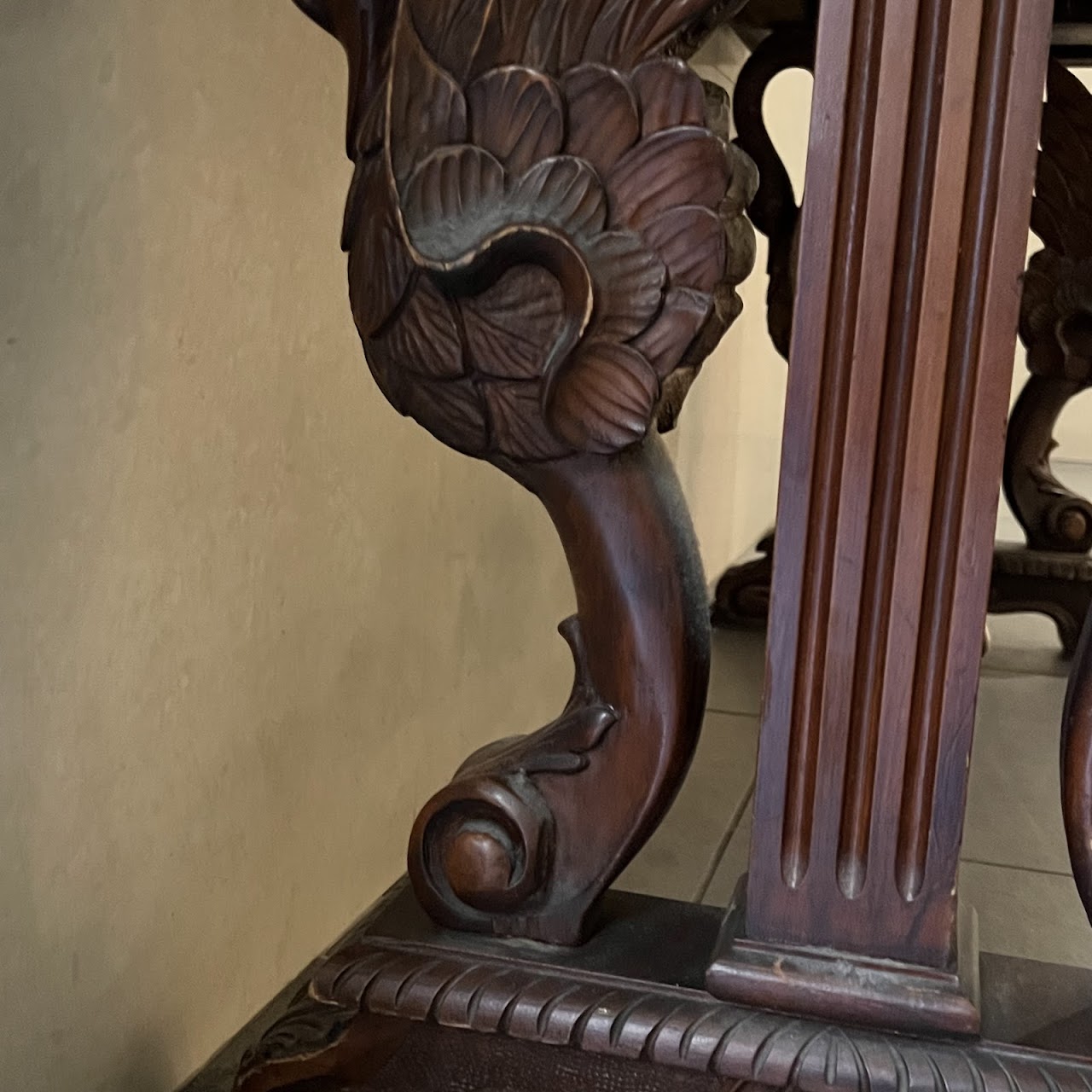 Renaissance Revival Walnut Trestle Base Convertible Buffet and Dining Table