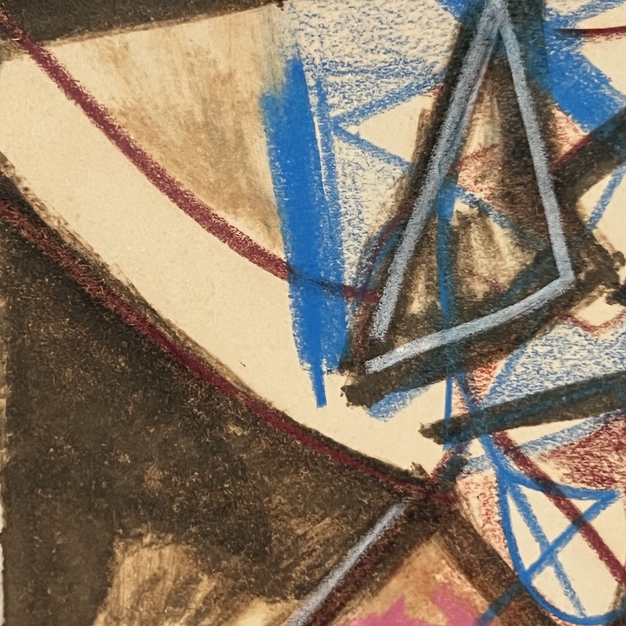 Giuseppe Napoli Signed Pastel and Ink Drawing, 1963