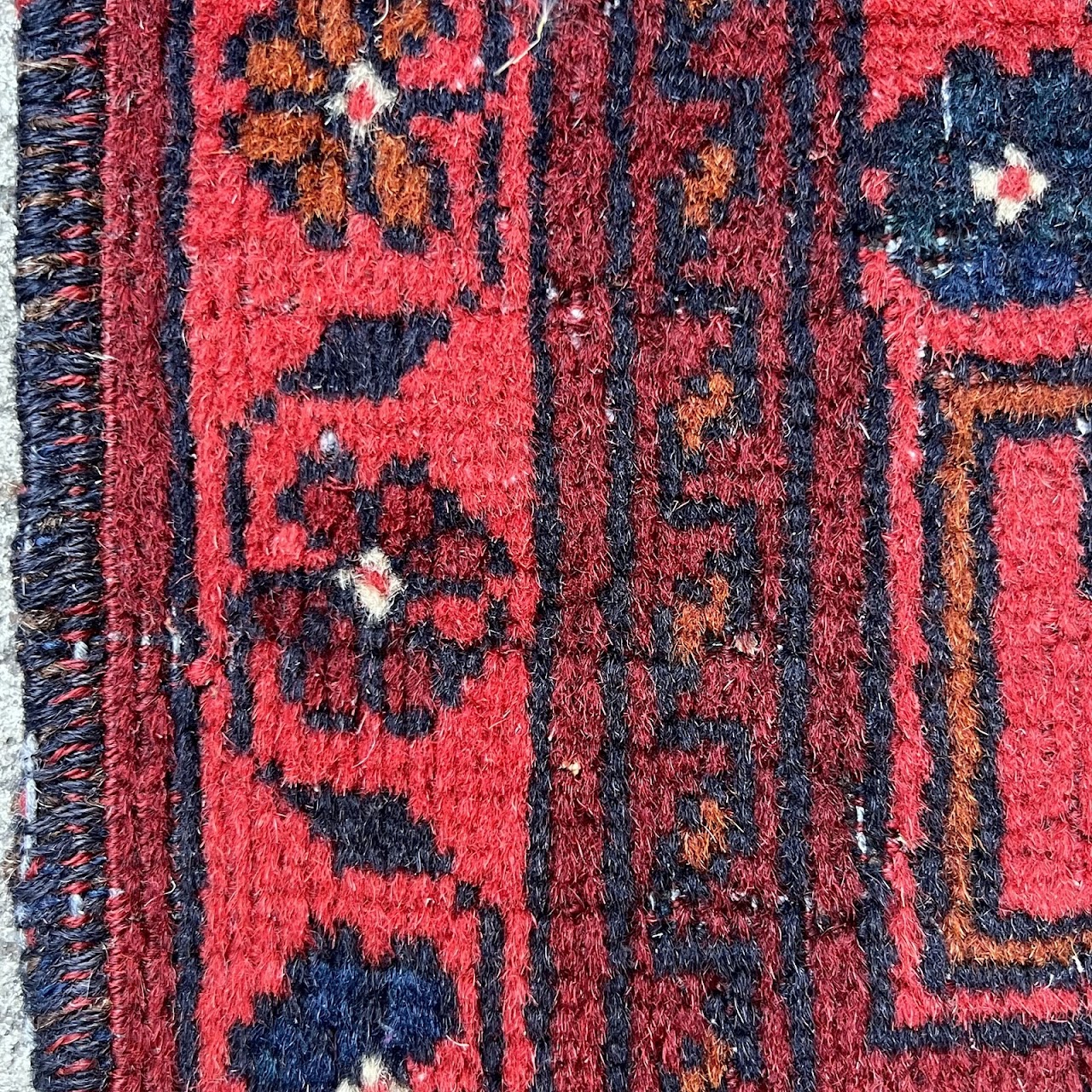 Afghan Wool Medallion Narrow Runner