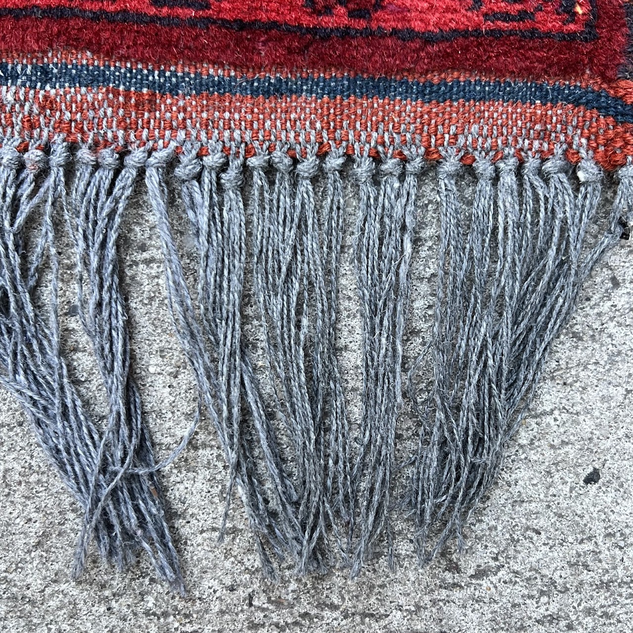 Afghan Wool Medallion Narrow Runner