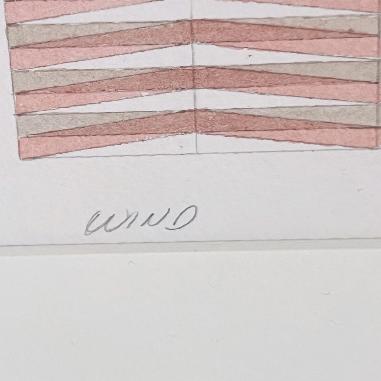 Janet Hamrick 'Wind' Signed Pencil and Watercolor Painting