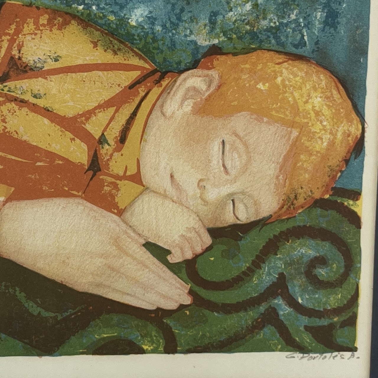 Gabriel Portolés Signed Mother and Child Lithograph