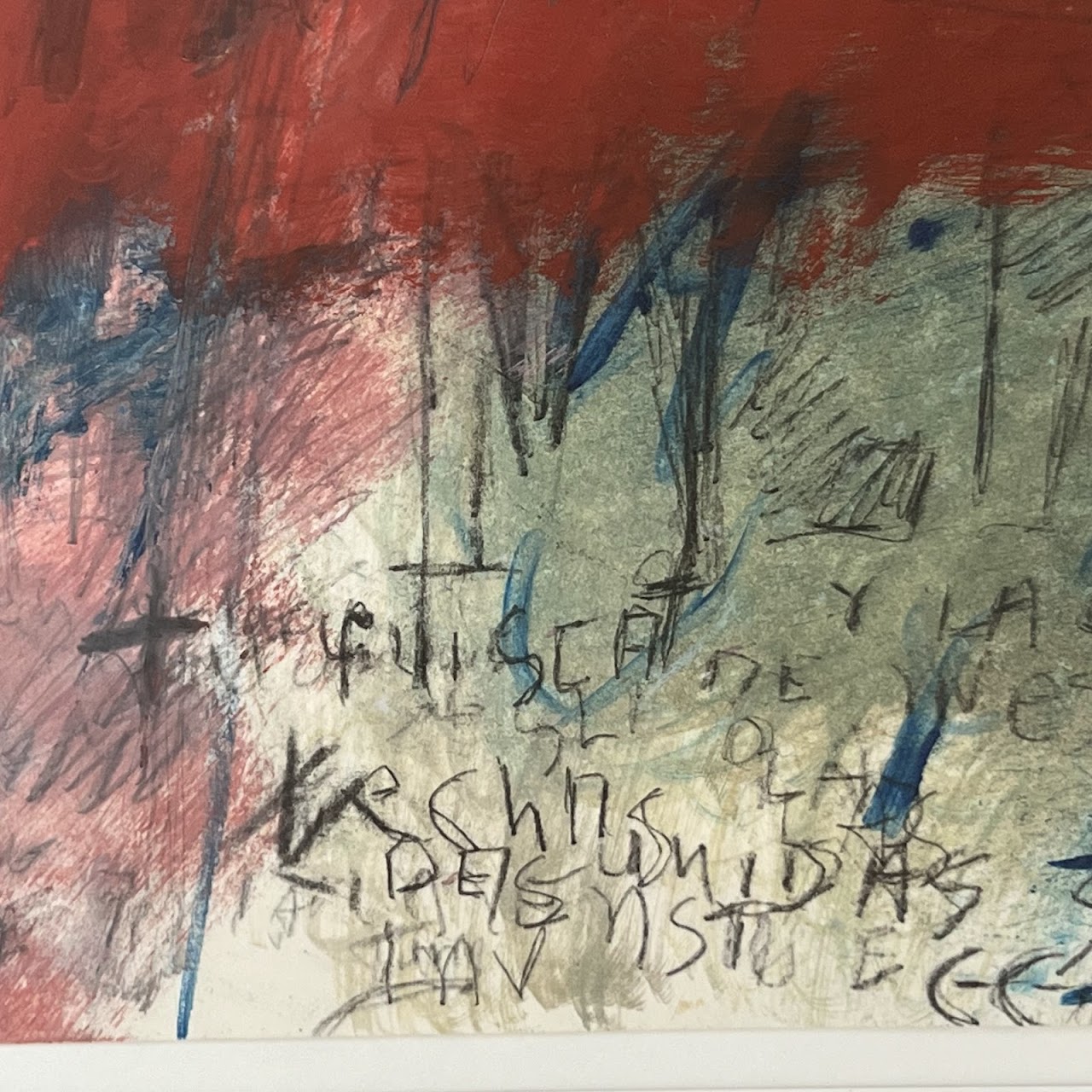 Ralph Turturro Signed Abstract Mixed Media Painting, 1998