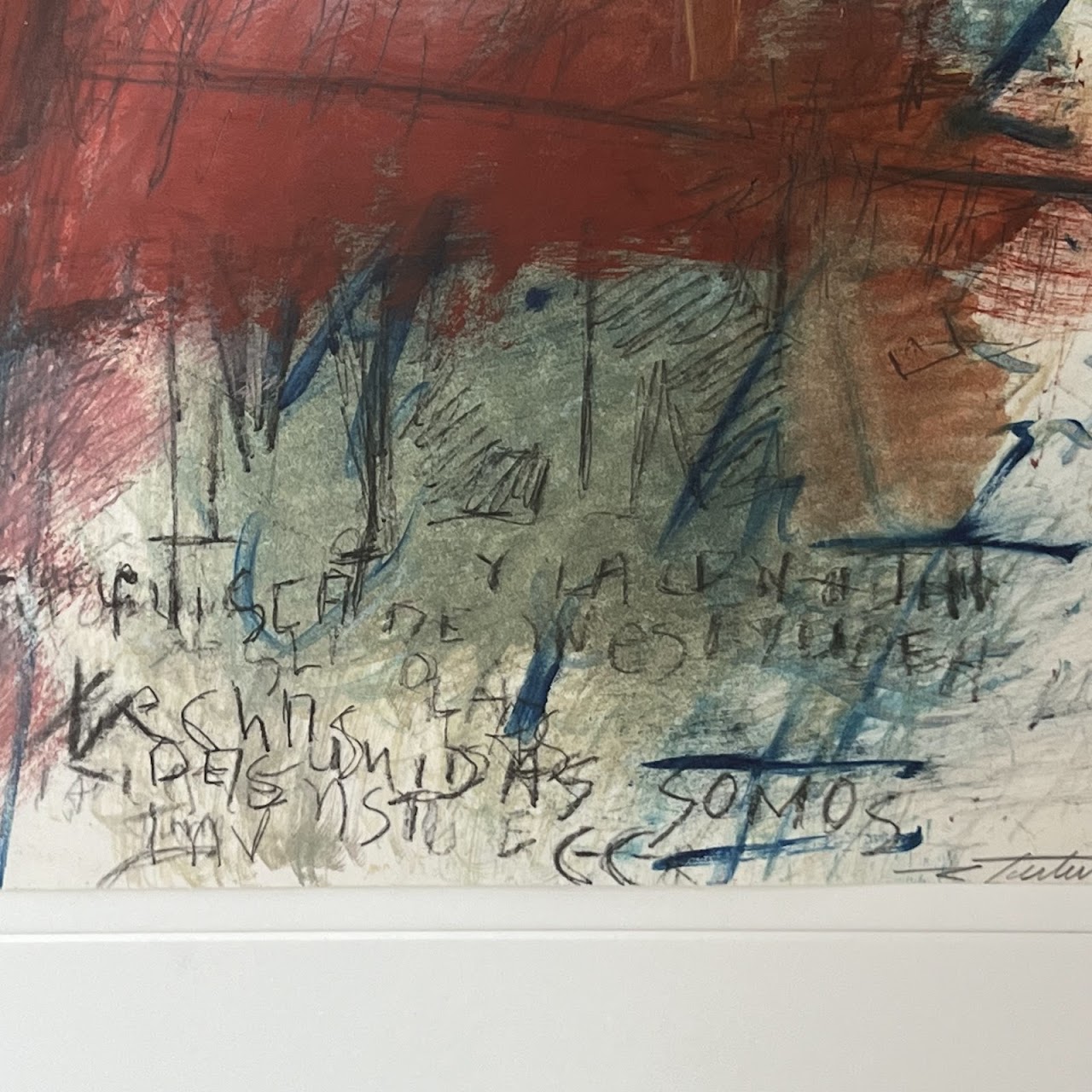 Ralph Turturro Signed Abstract Mixed Media Painting, 1998