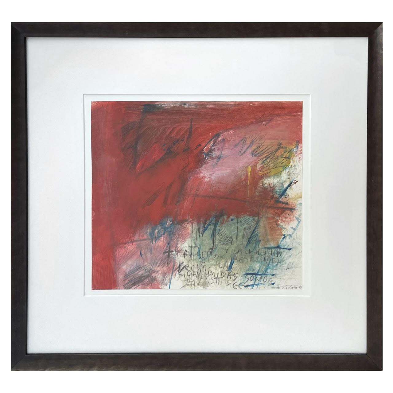 Ralph Turturro Signed Abstract Mixed Media Painting, 1998