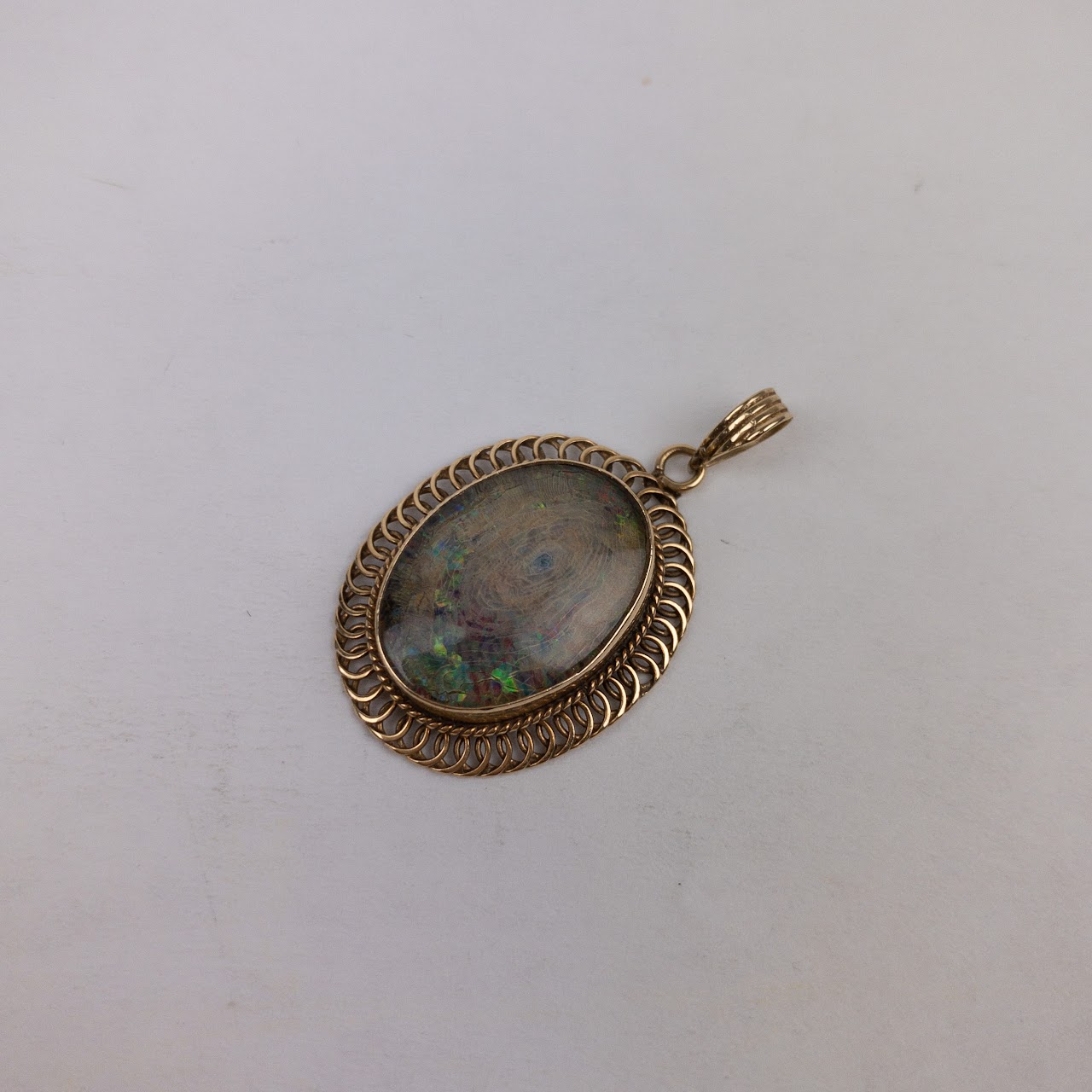 14K Gold and Opal Pendant