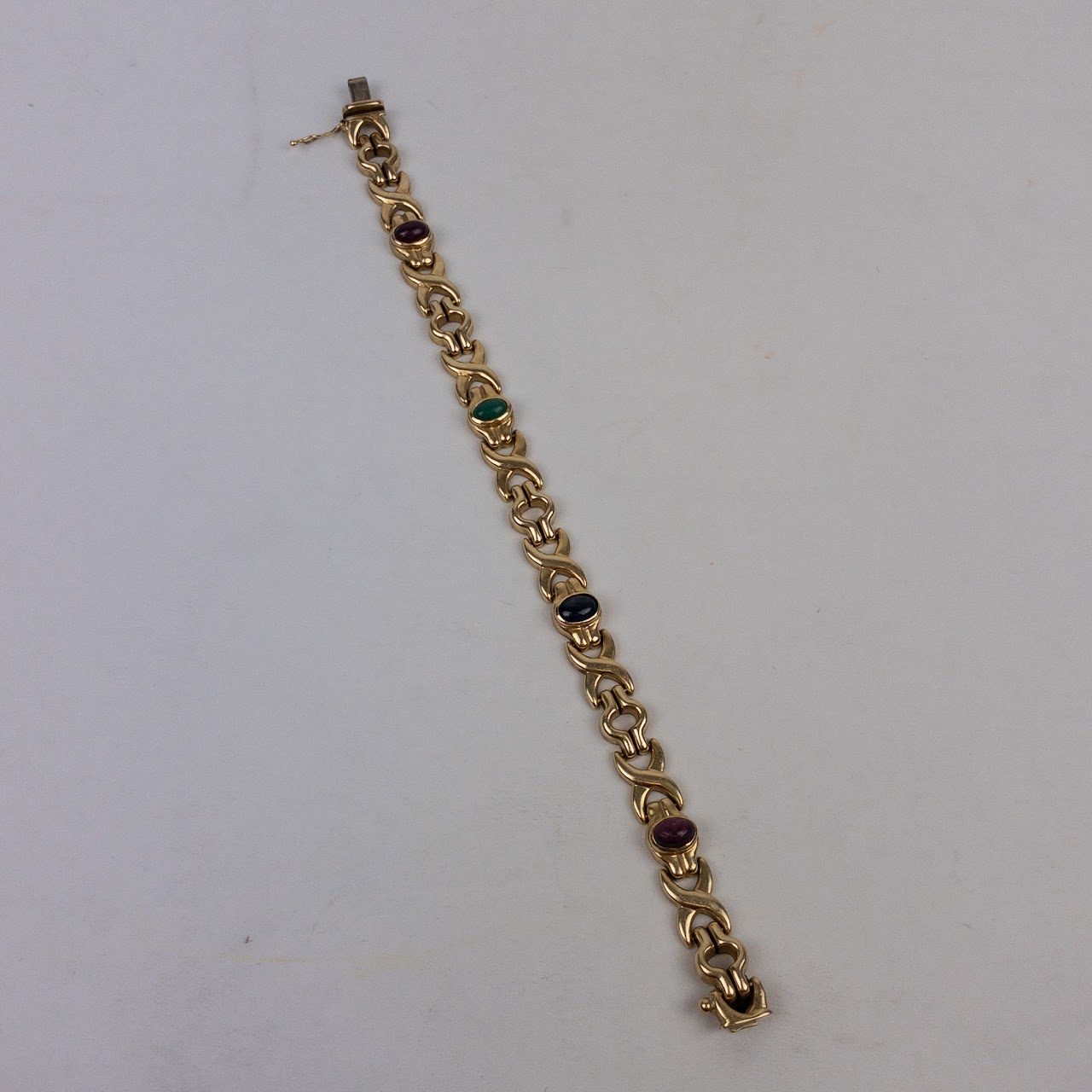 14K Gold and Multi Stone Bracelet