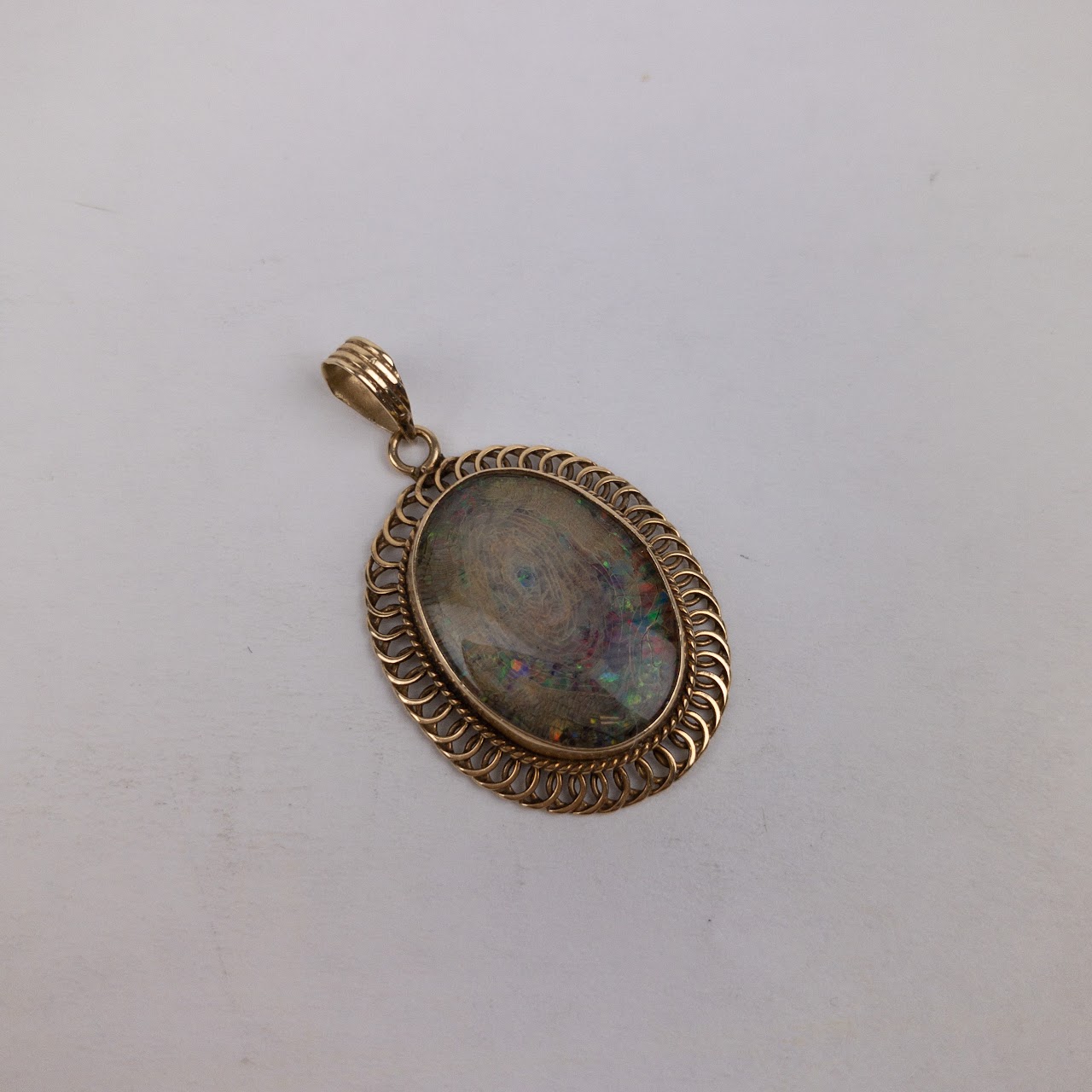 14K Gold and Opal Pendant