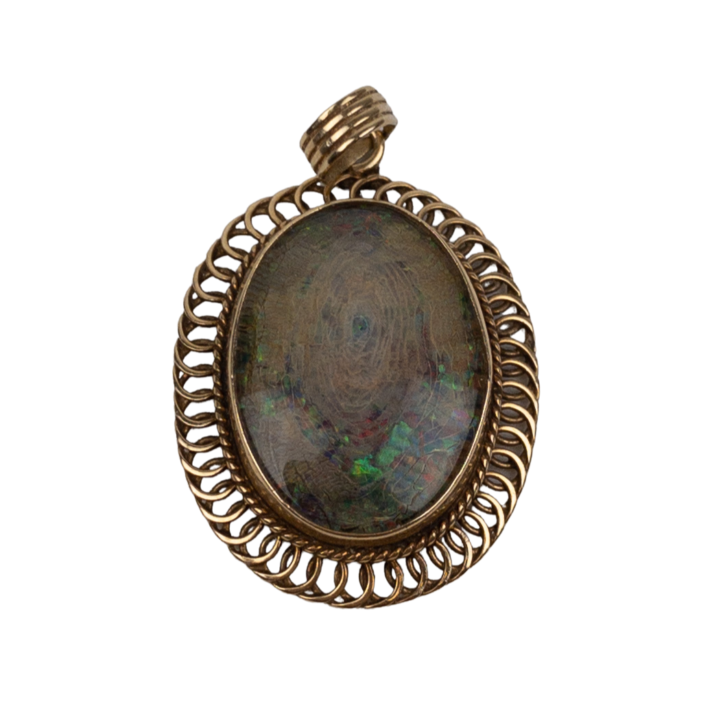 14K Gold and Opal Pendant