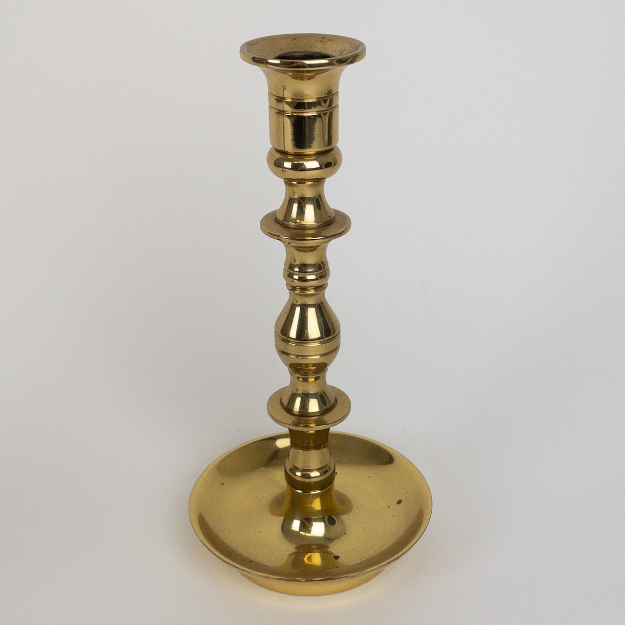 CM Colonial Williamsburg Style Brass Candlestick Pair