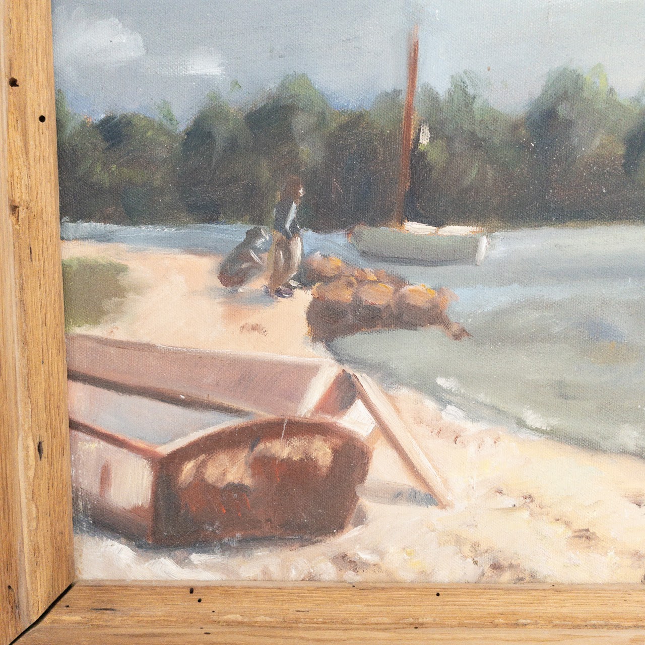Lakeside Scene Acrylic Painting