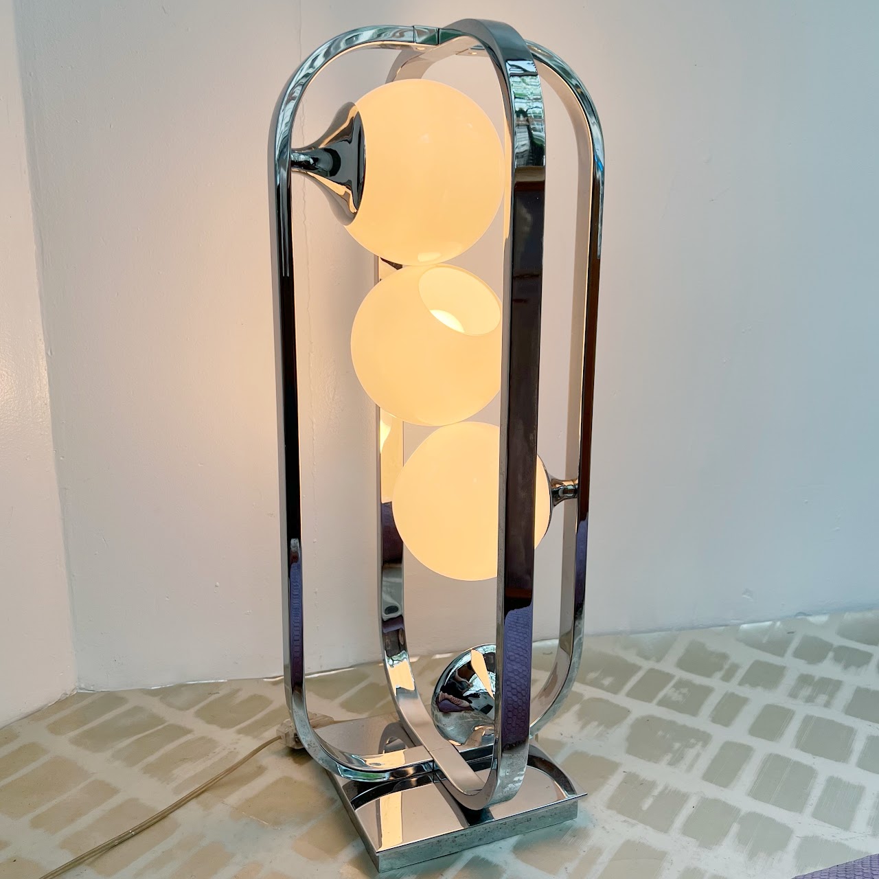 Chrome Globe Table Lamp