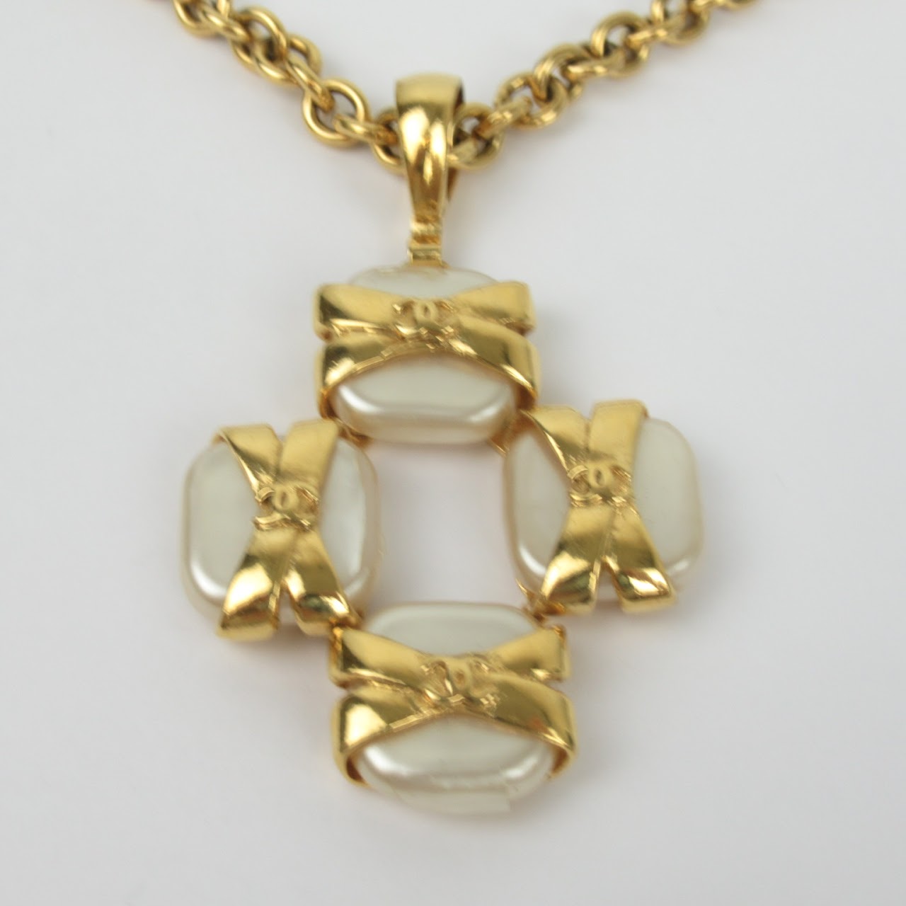 Chanel Bow Pendant Necklace