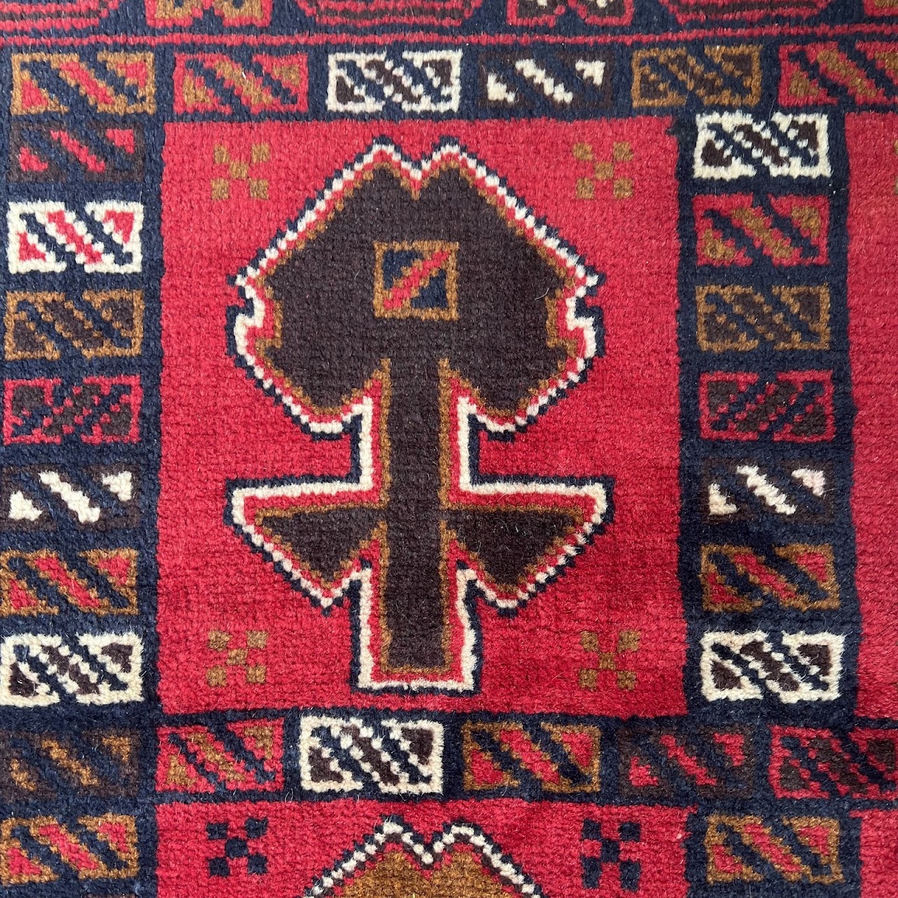 Afghan Teimani Small Wool Area Rug