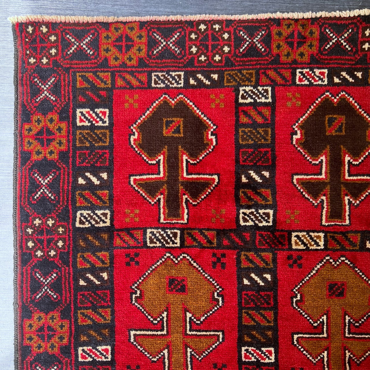 Afghan Teimani Small Wool Area Rug