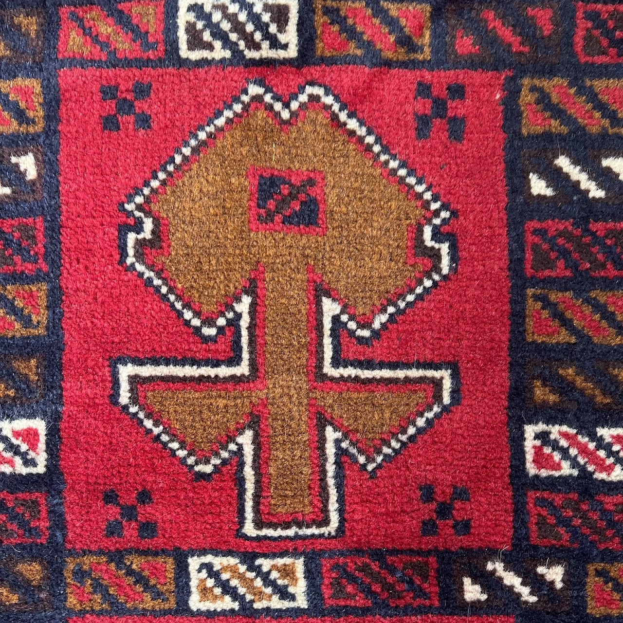 Afghan Teimani Small Wool Area Rug