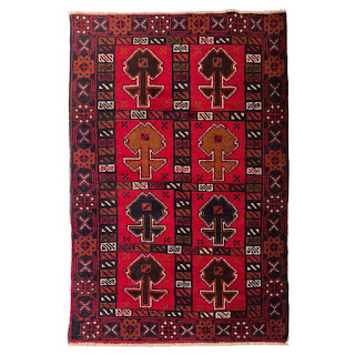 Afghan Teimani Small Wool Area Rug