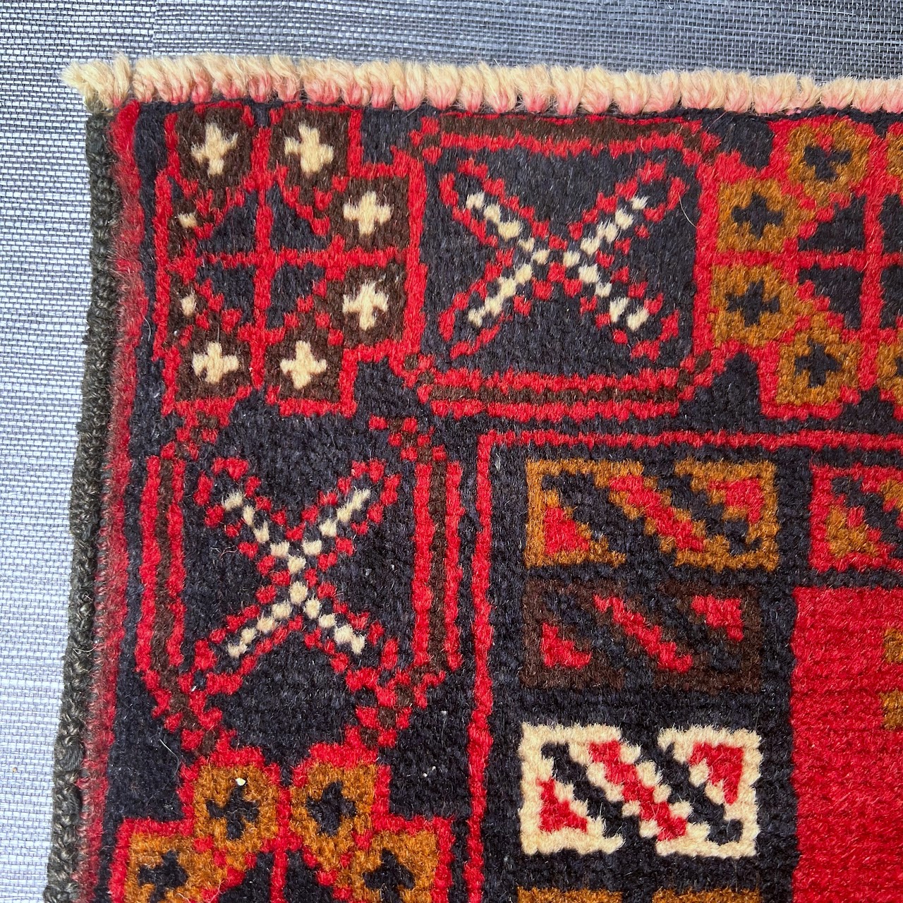 Afghan Teimani Small Wool Area Rug