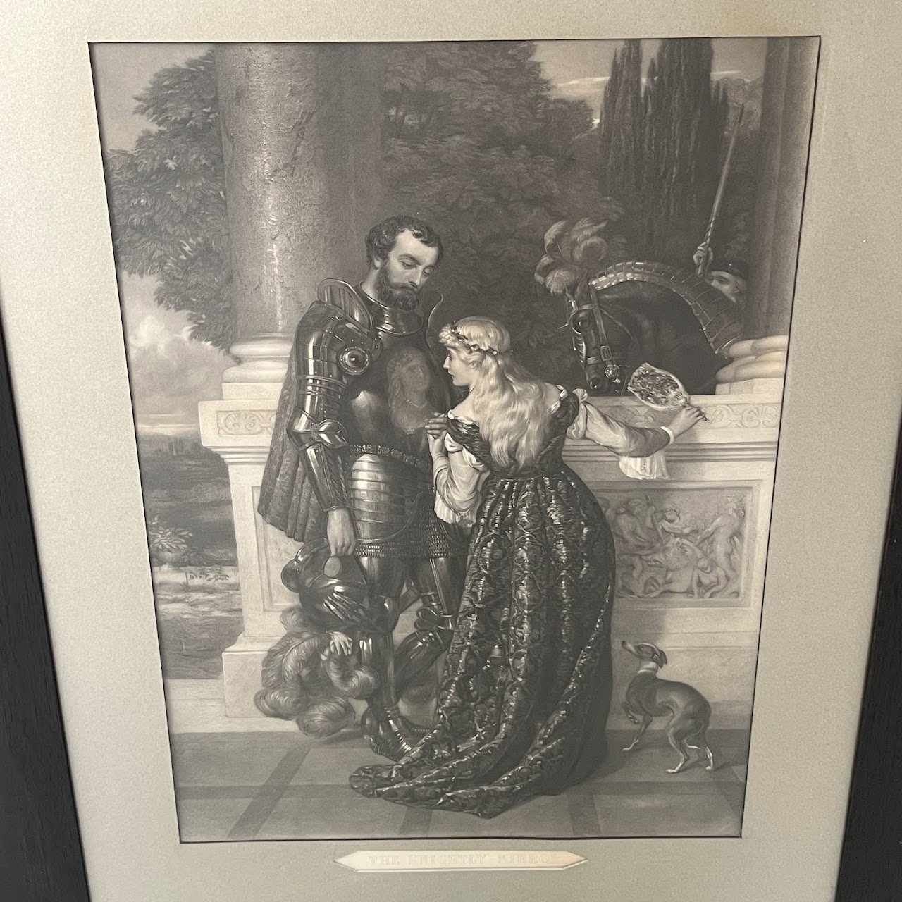 W.H. Simons & P.R. Morris 'The Knightly Mirror' Late 19th C. Engraving