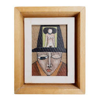 Modernist Style Miniature Watercolor Painting